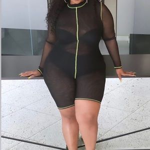 Fashion Nova Filled Desires Mesh Romper